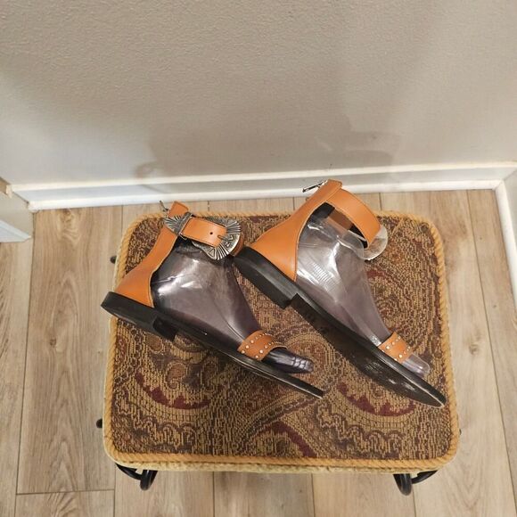 Zadig & Voltaire Studded Brown Leather Sandals Size 39 - Picture 4 of 10